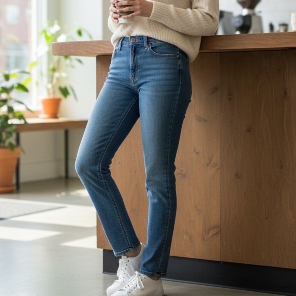 Levis 524 Too Superlow Skinny Jeans Womens 10M Medium Wash Blue Denim Low Rise